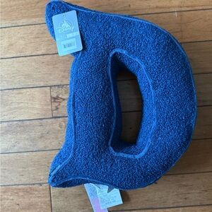 Disney Navy Blue Plush Letter D Pillow with Disneyland Tag